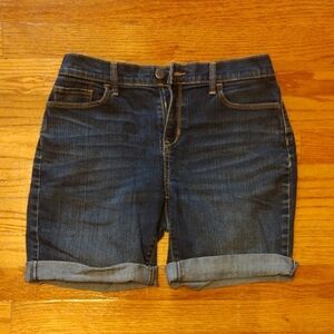 Old Navy Women's Bermuda Shorts Size 16 Dark Wash Denim